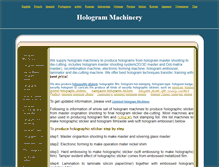 Tablet Screenshot of hologrammachine.com